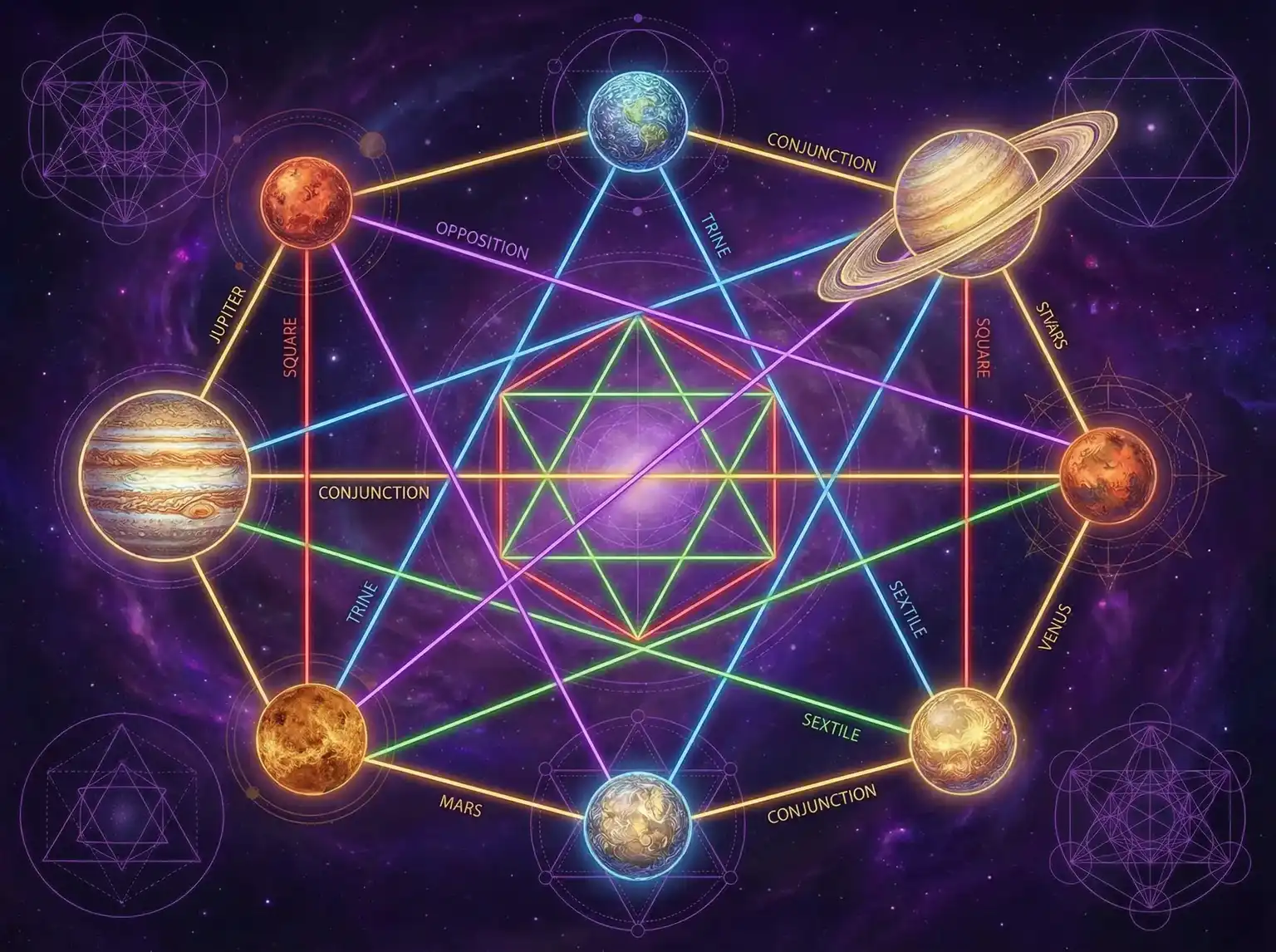 行星相位解读 - 立花里子英文名 | 占星学进阶